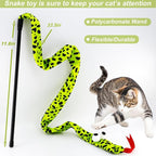 Interactive Cat Toy Wand with Catnip Mouse, Cat Teaser Wand Rainbow String - Image 6
