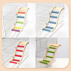 Nature Wooden Bird Ladder Pet Parrots Climb Bridge Exercise Stands - Image 7