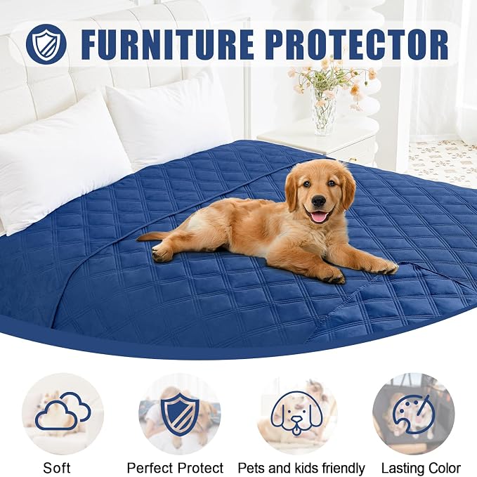 Smiry Waterproof Dog Bed Cover Blanket 68x82, Soft Reversible Pet Blanket - Image 8