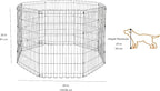 Amazon Basics Portable Foldable Octagonal Metal Exercise Dog Playpen, - Image 2