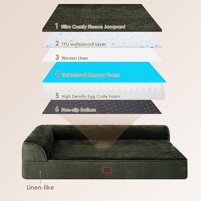 EHEYCIGA Large Dog Bed Memory Foam - Image 5