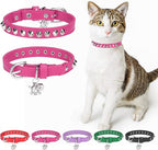 Leather Cat Collars for Boy Girl Cats by DILLYBUD