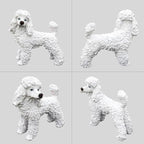 Poodle Statue Outdoor Decorations – Dog Statues Outdoor Standing White Poodle - Image 8