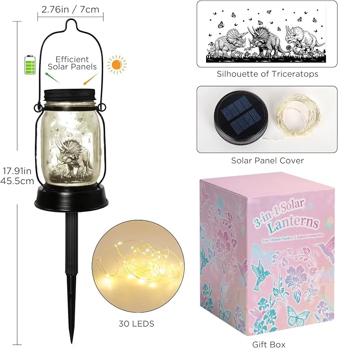 kyoryuger for Teens Boy Girls Dinosaur Solar Lantern for Kids, Solar Lights - Image 7