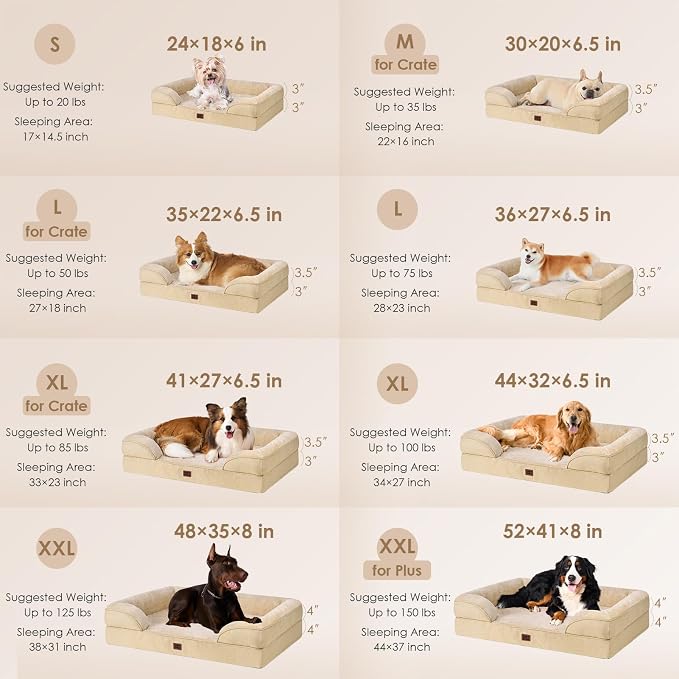 EHEYCIGA Orthopedic Dog Bed for Small Dogs, Waterproof Memory Foam Small Pet - Image 2