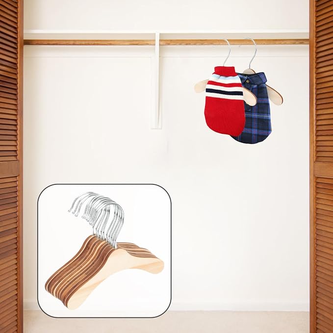 Professional Wooden Pet Clothes Hangers - Image 4