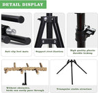 Wooden Bird Perch Stand with a Height Adjustable Tripod, Bird Training - Image 4