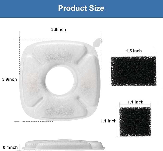 （16 Pices） 8 Pack Replacement Filters & 8 Pack Replacement Pre-Filter Sponges - Image 9