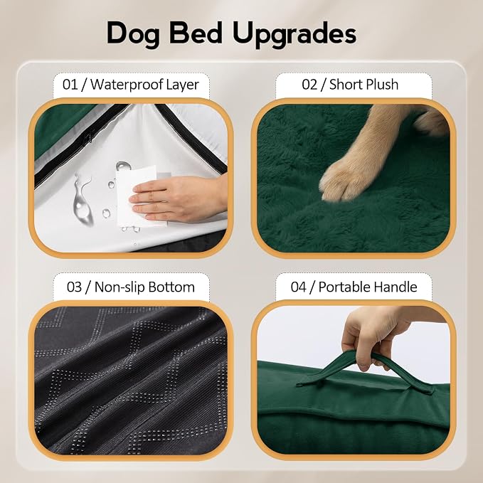 Large Orthopedic Dog Bed with Sides XXL Dog Beds with Removable Washable Cover - Image 5