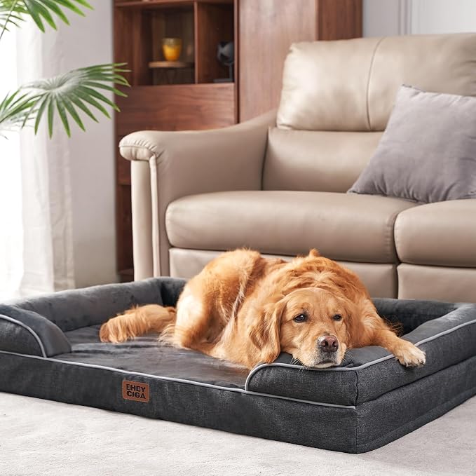 EHEYCIGA Orthopedic Dog Beds for Extra Large Dogs, Waterproof Memory Foam XXL - Image 8