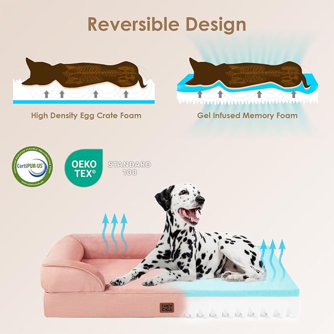 EHEYCIGA Orthopedic Dog Beds for Extra Large Dogs, Waterproof Memory Foam XXL - Image 4