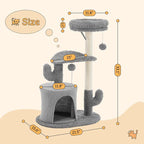 Sweetcrispy 33" Cat Tree Tower for Indoor Cats, Small Cat Scratching Post - Image 5