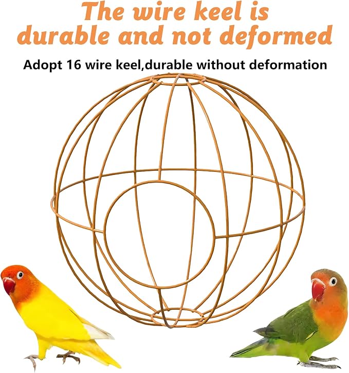BNOSDM Rattan Bird Nest Parrot Nesting House Parakeet Hanging Swing Soft - Image 4