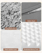 Dog Beds for Jumbo Dogs, 47.5"x35"x7.6", Removable and Washable Cover, Raised - Image 6
