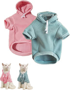 QWINEE Basic Dog Hoodie Sweatshirt Puppy Sweater Warm Cat Costumes Pet Clothes by QWINEE