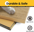 Cardboard Cat House with Scratch Pad & Catnip, Cat Play Scratching House - Image 2