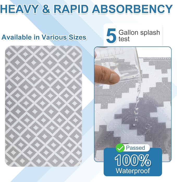 OUTCREATOR® Washable Bed Pads 34" x 56", Incontinence Mattress Protector - Image 2