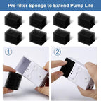 （16 Pices） 8 Pack Replacement Filters & 8 Pack Replacement Pre-Filter Sponges - Image 8