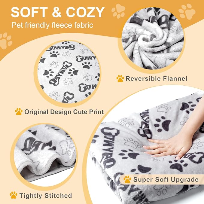 Dog Blankets for Large Dogs Upgraded, Dog Cat Flannel Blankets Washable - Image 4