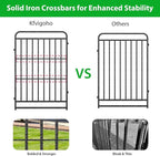 Dog Fence Outdoor 16 Piece Panels 32" Height, Square Steel Pipe - Image 2