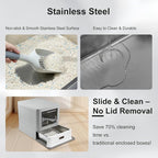 Marchul Enclosed Stainless Steel Cat Litter Box - Image 2