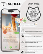 Breakaway Cat Collar with QR Code ID Tag, Adjustable Cotton Kitten Collar with - Image 9