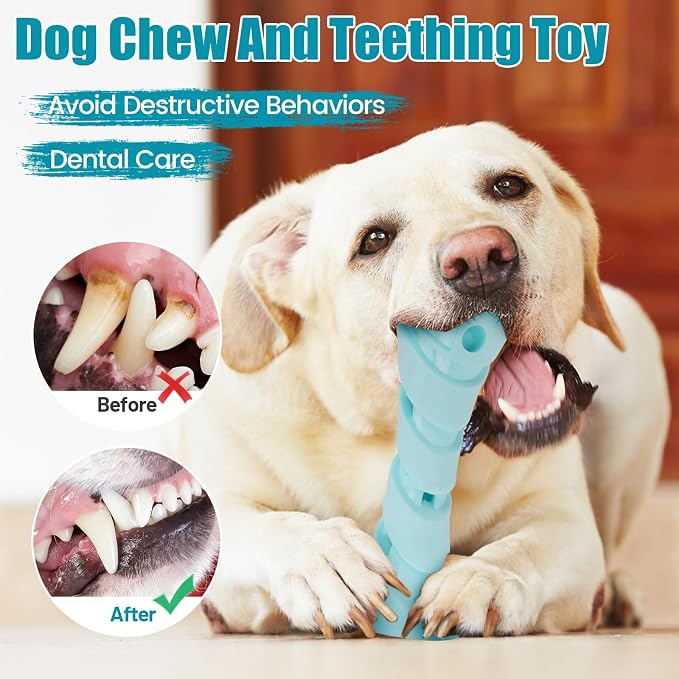 Interactive Dog Puzzle Toy for Boredom, Rubber Chew Toy Teething Toy to Keep - Image 3
