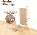 Zakkart 4-Pack Cat Scratching Board, 25.6'' Tall Cardboard L Shape Vertical Cat - Image 4