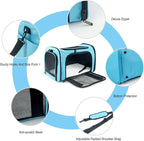 Soft Sided Carrier for Small Medium Cats Dogs, TSA Airline Approved Collapsible - Image 3