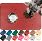 VIVAGLORY Dog Food Mat Flexmat Dog Bowl Mat, Placemat Food Tray by Vivaglory