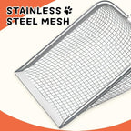 Cat Litter Scoop, Sturdy Litter Cleaner Corner Shovel, Stainless Steel Mesh - Image 4