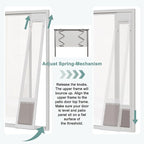 Dog Door for Sliding Glass Doors, Adjustable Height 76 1/8"-80 7/8" Aluminum - Image 6