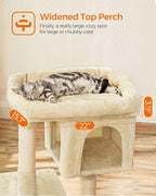 Feandrea Cat Tree, 33.1-Inch Cat Tower, Plush Condo - Image 3