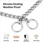 TagME Chain Choke Collar for Dogs, Adjustable Weather Proof Necklace for Extra - Image 2