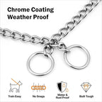 TagME Chain Choke Collar for Dogs, Adjustable Weather Proof Necklace for Small - Image 2