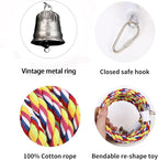 2Pcs 63'' Bird Rope Perches Birdcage Swing Toys 100% Cotton Natural Bird Perch - Image 4