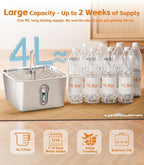4L/135oz Large Cat Water Fountain Stainless Steel - Image 6