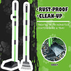 MXF Pooper Scooper, Dog Pooper Scooper Long Handle Stainless Metal Tray and - Image 3