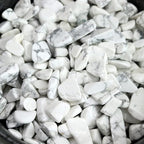 Howlite Aquarium Gravel Rocks Natural Tumbled Healing Crystal Chips Bulk by YATOJUZI