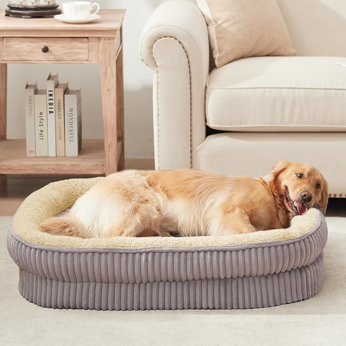 Orthopedic Dog Bed for Medium Dogs Breeds, High Density Egg Crate Foam Dog Sofa - Image 8