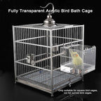 Hanging Cube Bird Bath Cage, Transparent Bird Bathtub Bath Shower - Image 6