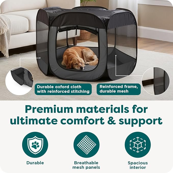 FurHaven Portable Pet Playpen for Dogs & Cats, Foldable Indoor Kitten Playpen - Image 5