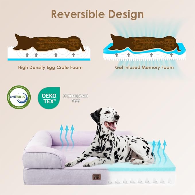EHEYCIGA Orthopedic Dog Beds for Large Dogs, Waterproof Memory Foam Large Dog - Image 3