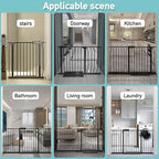 WAOWAO Baby Gate 62.19-66.92" Extra Wide Pressure Mounted Walk Through Swing - Image 5