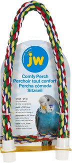 JW Pet Comfy Perch For Birds Flexible Multi-color Rope, Small by JWPet