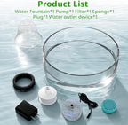 Glass Cat and Dog Water Fountain 90oz/2.7L, Automatic Pet Water Dispenser - Image 4