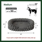 BALANCE Calming Dog Bed for Medium Sized Dogs, 30 Inches Oval Washable Pet Bed - Image 5
