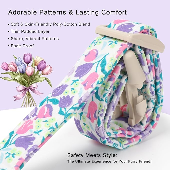 Floral Dog Collar for Medium Dogs - Image 4