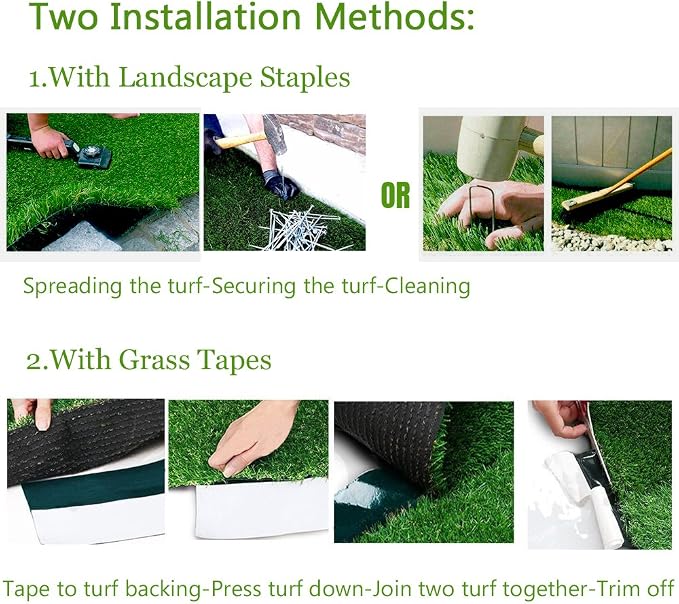 Synthetic Artificial Grass Turf 3FTX44FT, Indoor Outdoor Balcony Garden Pet Rug - Image 4