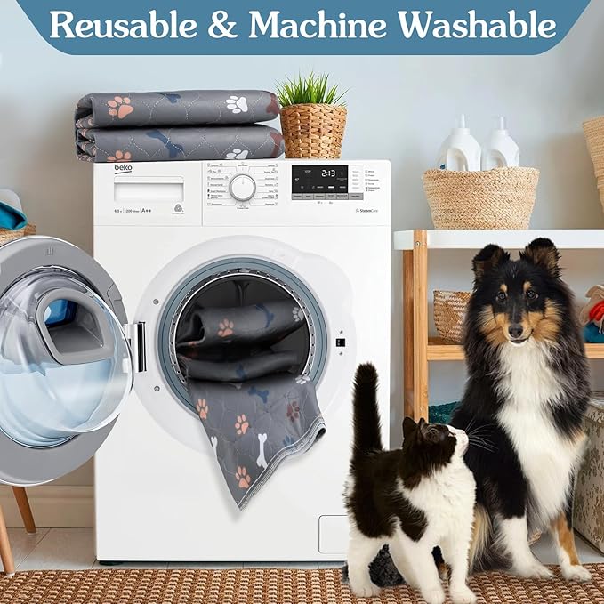 Washable Pee Pads for Dogs, 2 Pack 41"x41" Reusable Puppy Pads, Waterproof Pet - Image 5